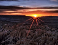 Bryce Canyon Rays at Sunrise